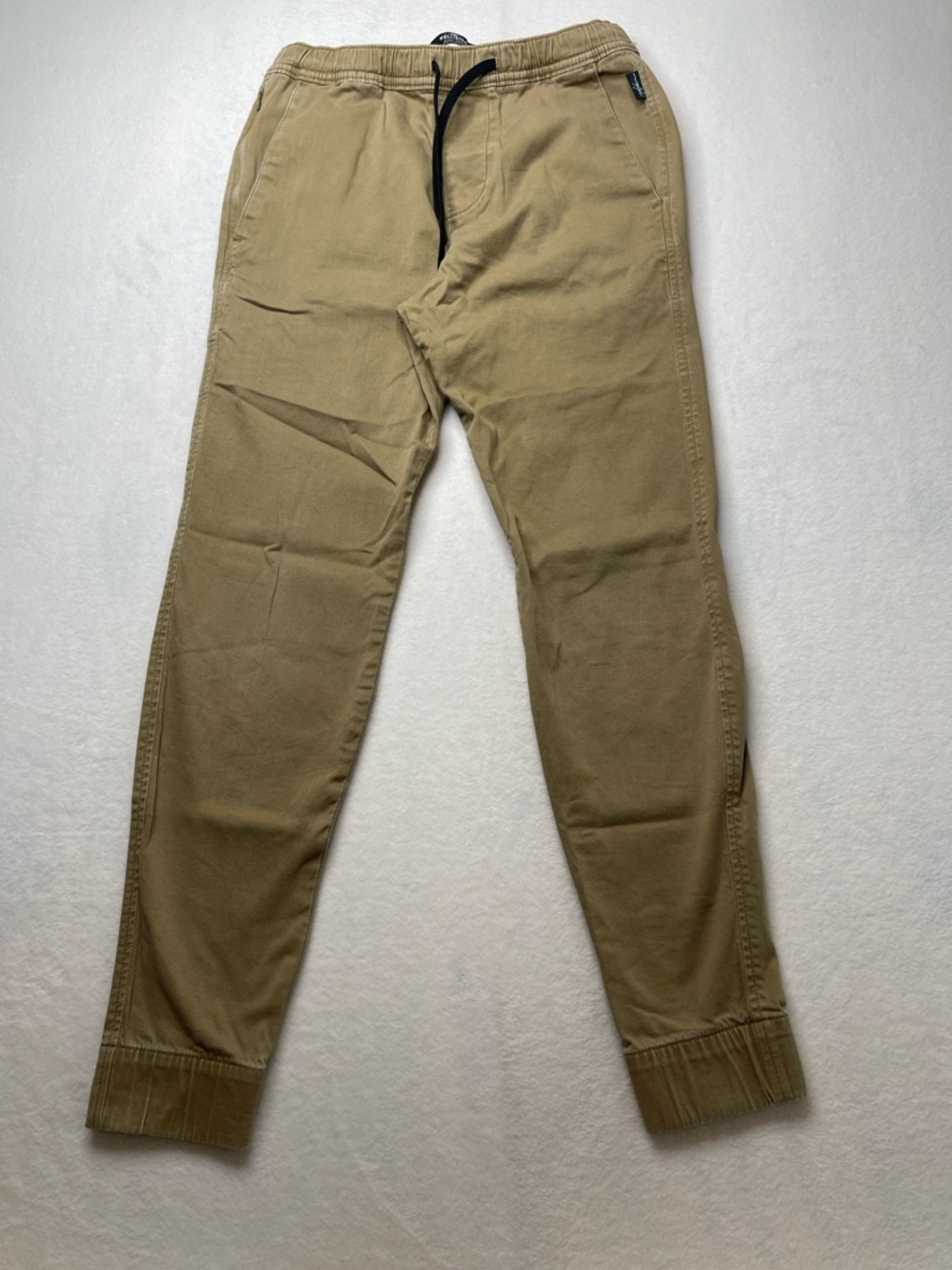 Hollister Men's Khaki Drawstring Joggers SIZE XS